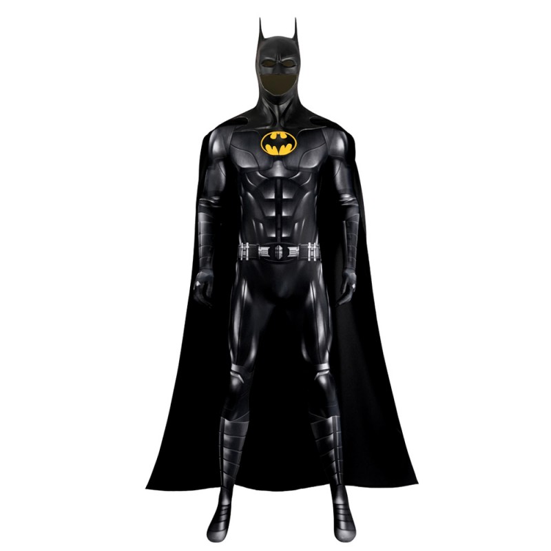 Michael Keaton Black Jumpsuit Bruce Wayne Suit TF Barry Allen Movie Cosplay Costumes