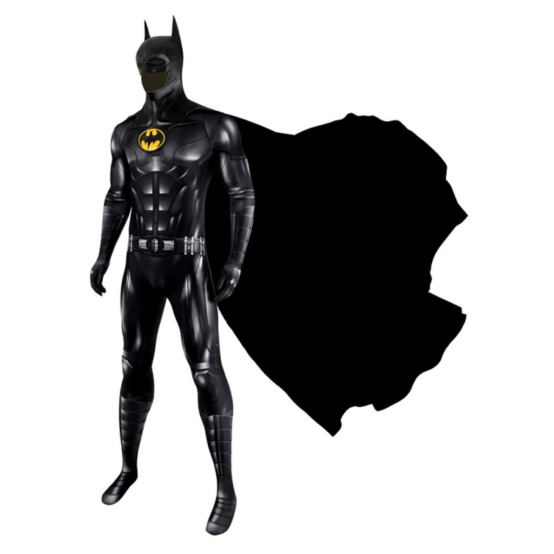 Michael Keaton Black Jumpsuit Bruce Wayne Suit TF Barry Allen Movie Cosplay Costumes