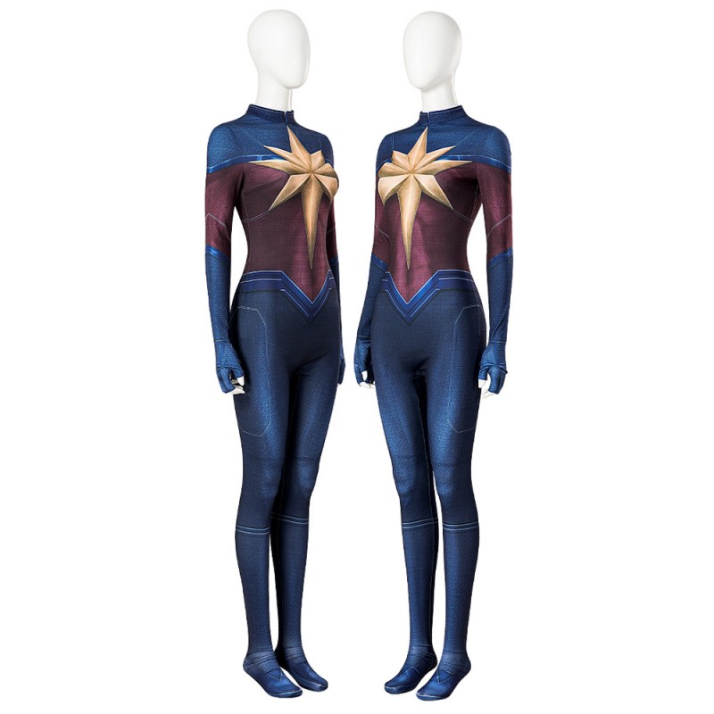 Captain Marvel 2 Blue Jumpsuit 2023 The Marvels Captain Marvel Suit Cosplay Costumes