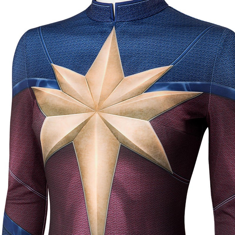 Captain Marvel 2 Blue Jumpsuit 2023 The Marvels Captain Marvel Suit Cosplay Costumes