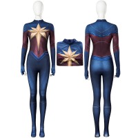 Captain Marvel 2 Blue Jumpsuit 2023 The Marvels Captain Marvel Suit Cosplay Costumes