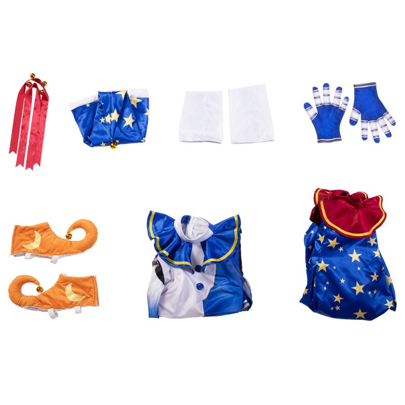 Five Nights at Freddy's Moon Costume FNaF Daycare Attendant Cosplay Suit Horror Halloween Outfit