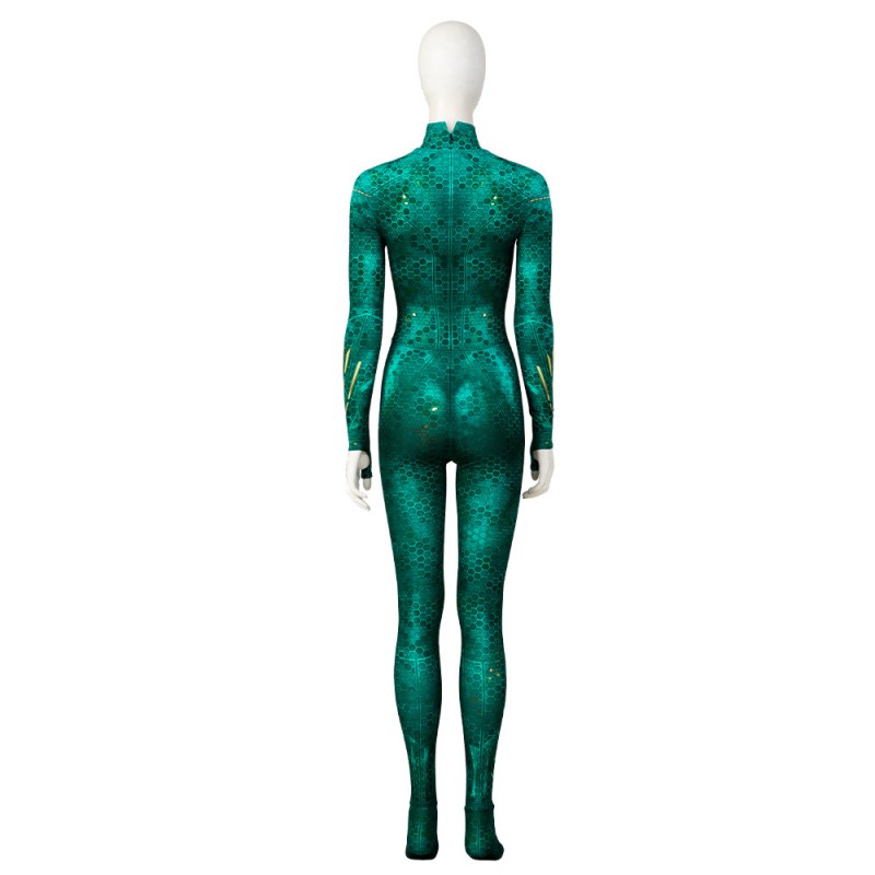 Mera Green Jumpsuit The Sea King 2 Lost Kingdom Cosplay Costumes Women Halloween Suit