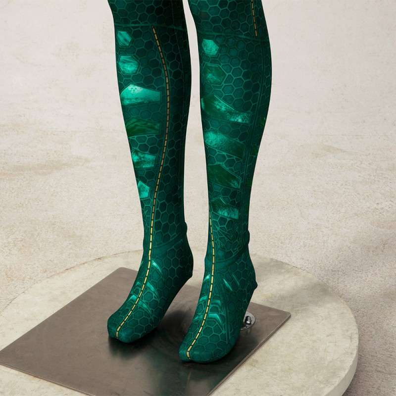 Mera Green Jumpsuit The Sea King 2 Lost Kingdom Cosplay Costumes Women Halloween Suit