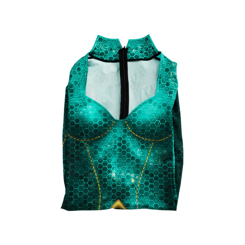 Mera Green Jumpsuit The Sea King 2 Lost Kingdom Cosplay Costumes Women Halloween Suit