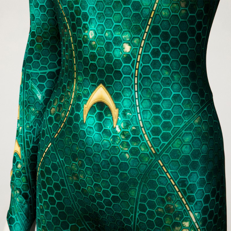 Mera Green Jumpsuit The Sea King 2 Lost Kingdom Cosplay Costumes Women Halloween Suit