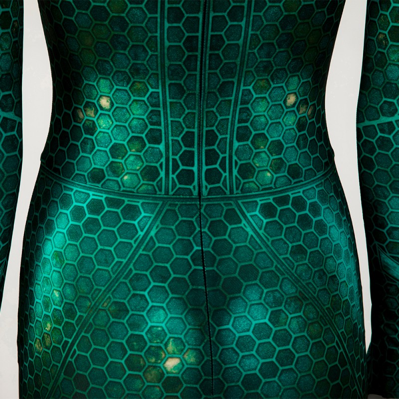 Mera Green Jumpsuit The Sea King 2 Lost Kingdom Cosplay Costumes Women Halloween Suit