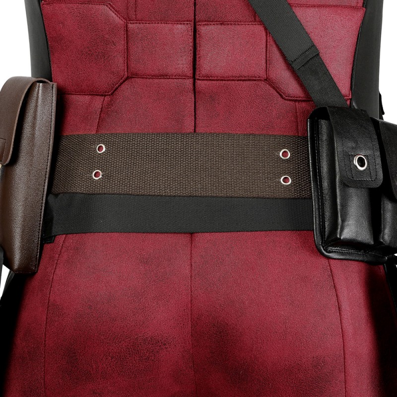 Deadpool Costume Wade Wilson Cosplay Suit Halloween Red Outfit