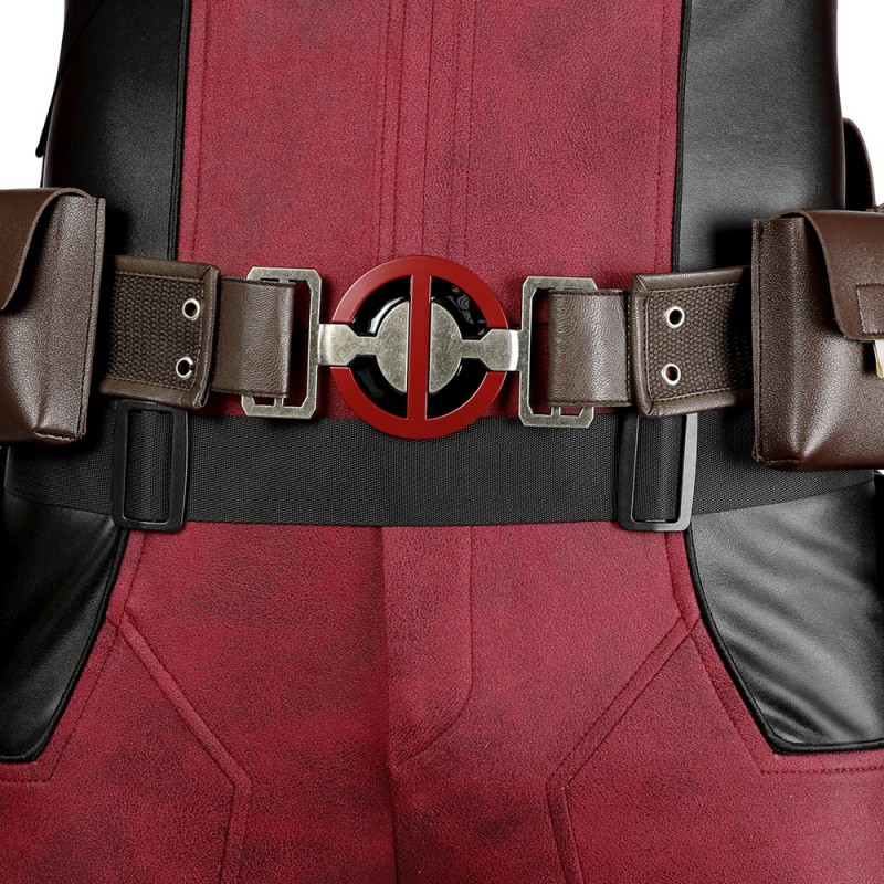 Deadpool Costume Wade Wilson Cosplay Suit Halloween Red Outfit
