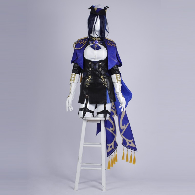 Clorinde Costume Genshin Impact Halloween Outfit Game Women Cosplay Suit