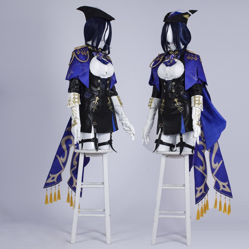 Clorinde Costume Genshin Impact Halloween Outfit Game Women Cosplay Suit