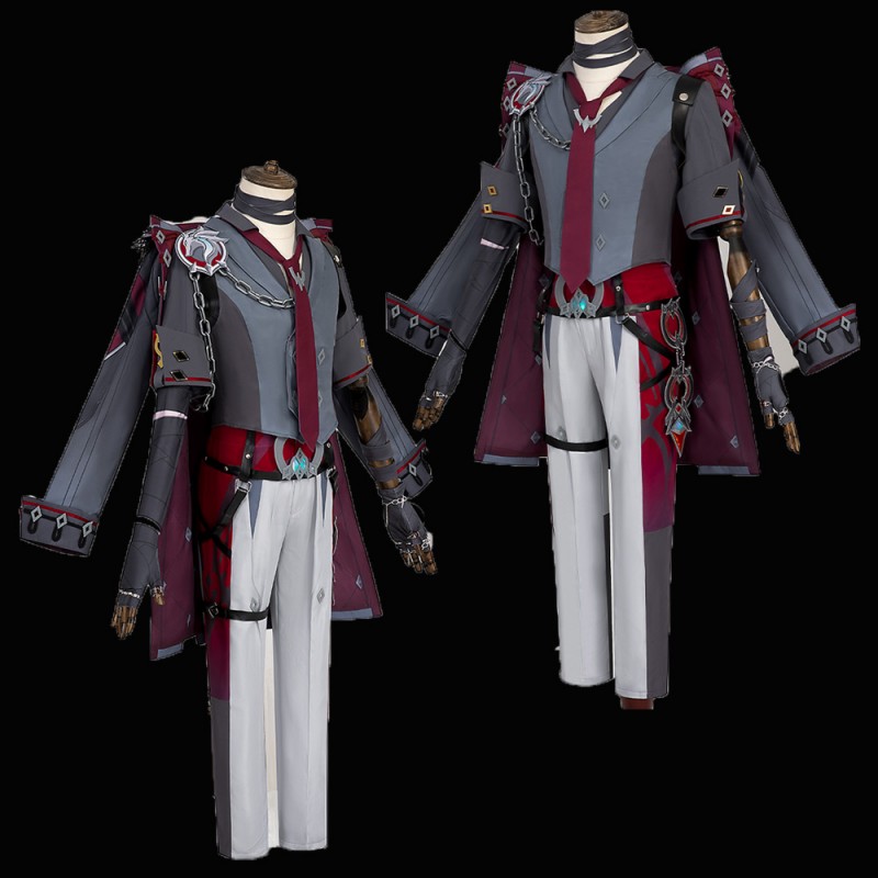 Wriothesley Halloween Costumes Game Genshin Impact Cosplay Suit Wig for Male