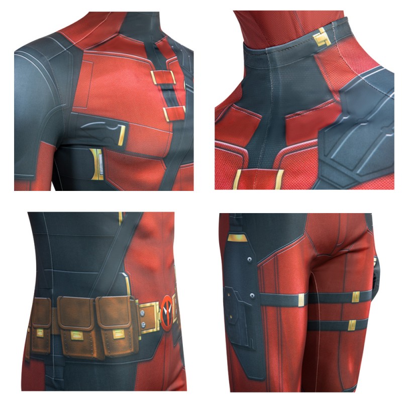 Wade Wilson Cosplay Costumes Deadpool 3 Red Jumpsuit