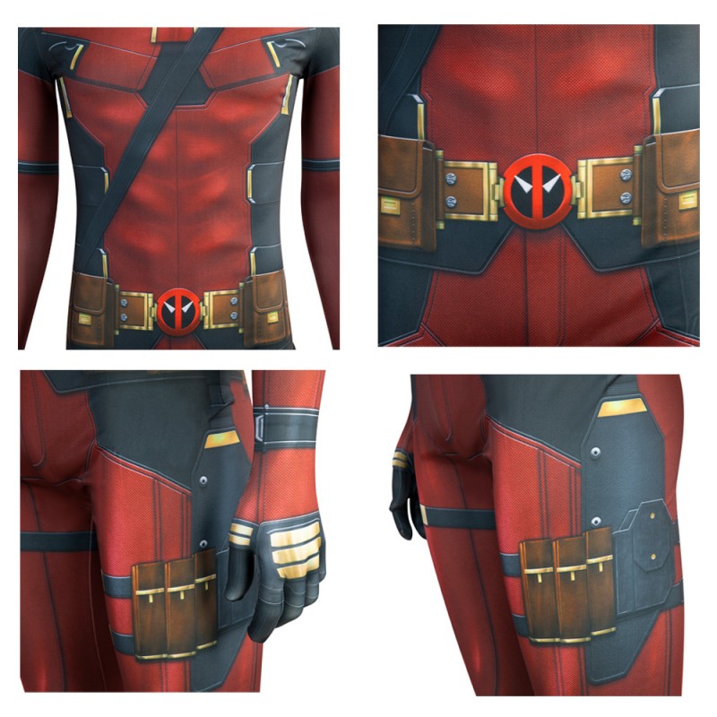 Wade Wilson Cosplay Costumes Deadpool 3 Red Jumpsuit