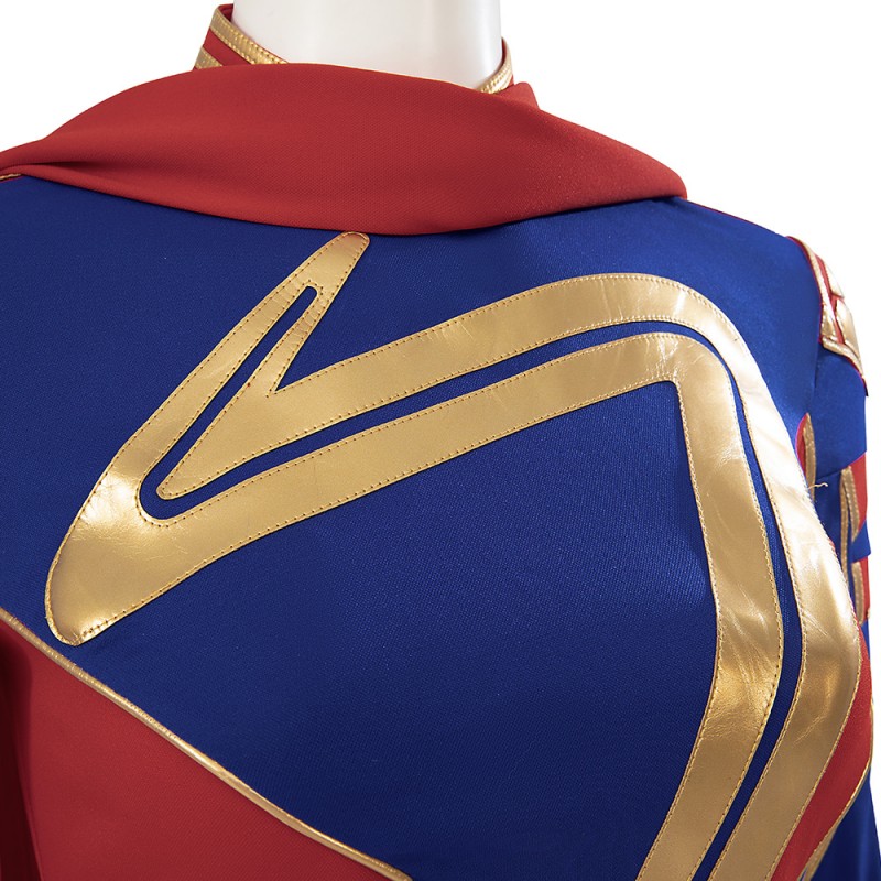 Kamala Khan Costume Captain Marvel 2 Battle Cosplay Suit Halloween Women Outfit