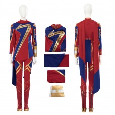 Kamala Khan Costume Captain Marvel 2 Battle Cosplay Suit Halloween Women Outfit