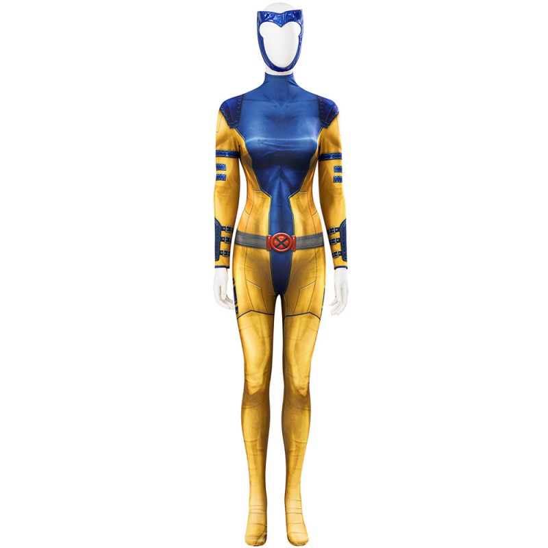 Jean Grey Jumpsuit Anime X-Men Cosplay Costumes Women Halloween Suit
