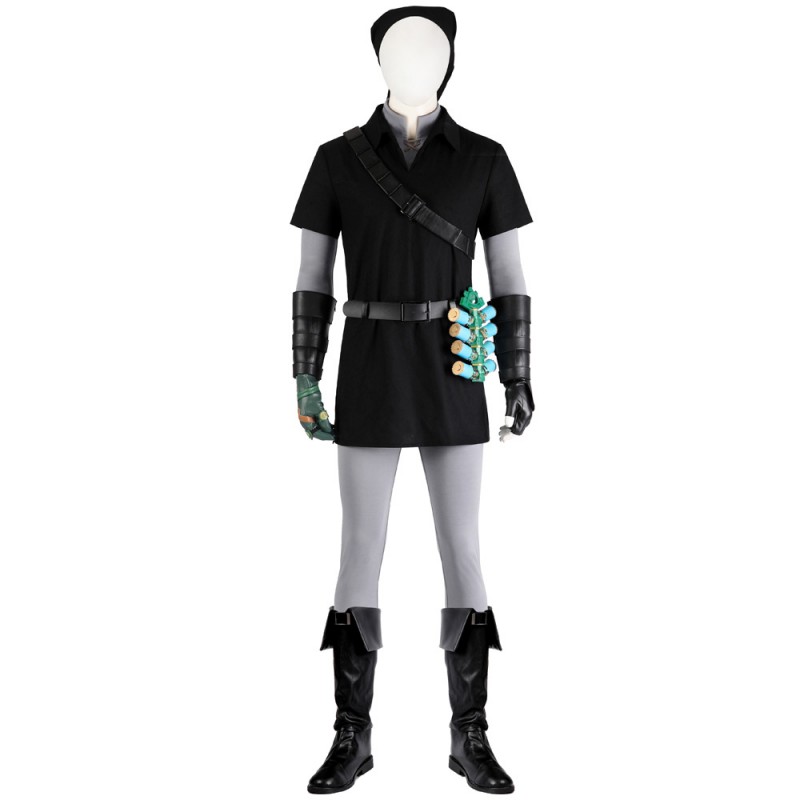 Link Dark Tunic Costume The Legend of Zelda Tears of the Kingdom Cosplay Suit for Halloween Party