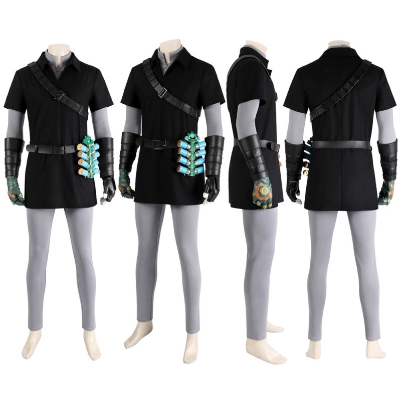 Link Dark Tunic Costume The Legend of Zelda Tears of the Kingdom Cosplay Suit for Halloween Party