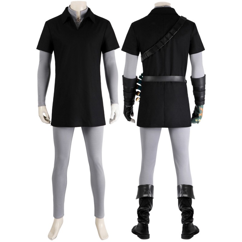 Link Dark Tunic Costume The Legend of Zelda Tears of the Kingdom Cosplay Suit for Halloween Party