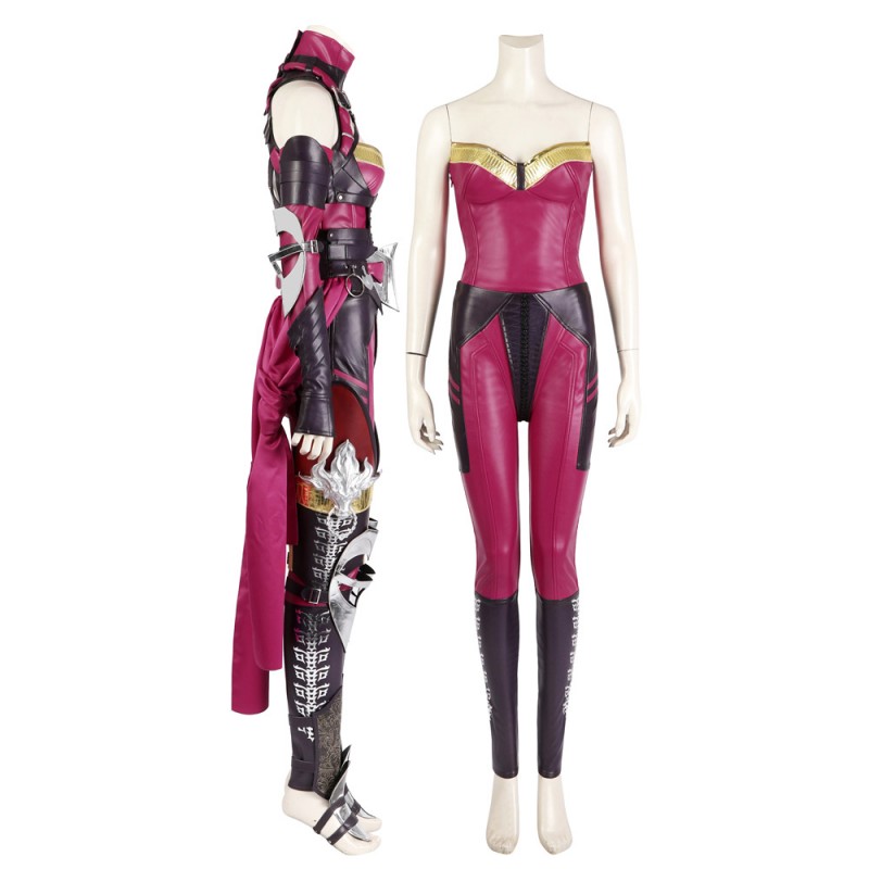 Mileena Costume Mortal Kombat Cosplay Suit MK1 Women Halloween Outfit