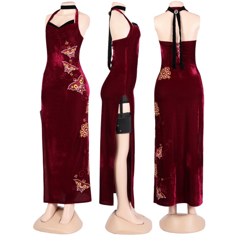 Ada Wong Cosplay Suit Resident Evil 4 Remake Costume Women Dress Outfits