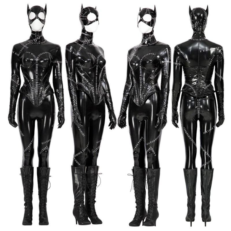 Ready To Ship - Catgirl Costume Bat Return Selina Kyle Black Halloween Cosplay Suit