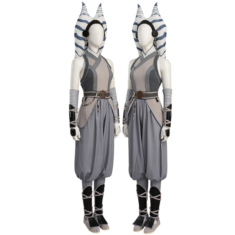 Ahsoka Tano Cosplay Suit Star Wars Ahsoka Halloween Costumes White Robe Edition