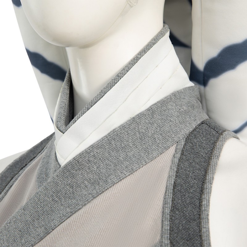 Ahsoka Tano Cosplay Suit Star Wars Ahsoka Halloween Costumes White Robe Edition