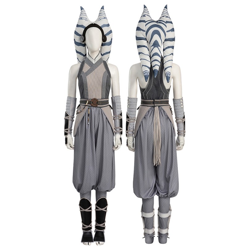Ahsoka Tano Cosplay Suit Star Wars Ahsoka Halloween Costumes White Robe Edition
