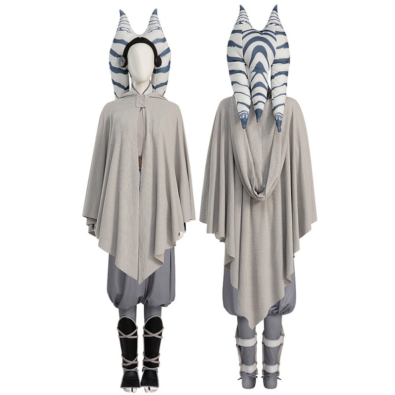 Ahsoka Tano Cosplay Suit Star Wars Ahsoka Halloween Costumes White Robe Edition