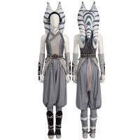 Ahsoka Tano Cosplay Suit Star Wars Ahsoka Halloween Costumes White Robe Edition