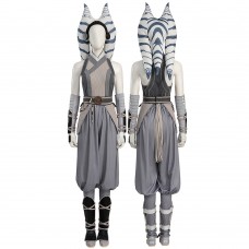 Ahsoka Tano Cosplay Suit Star Wars Ahsoka Halloween Costumes White Robe Edition