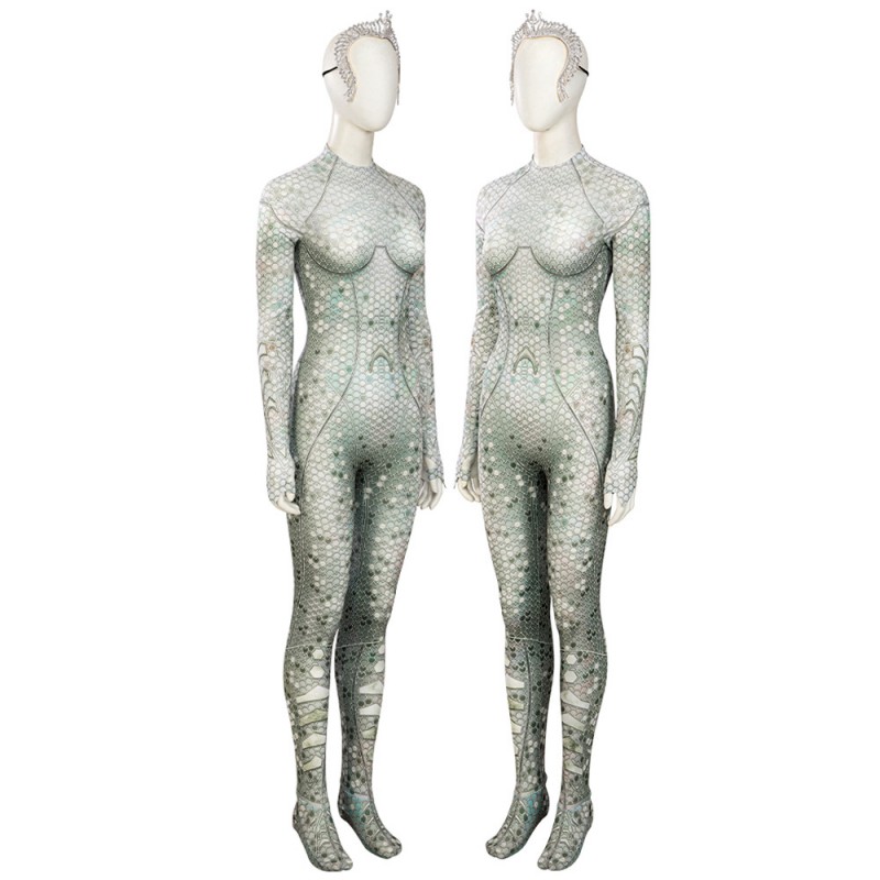 Queen Atlanna Jumpsuit The Sea King 2 Cosplay Costumes Women Halloween Suit