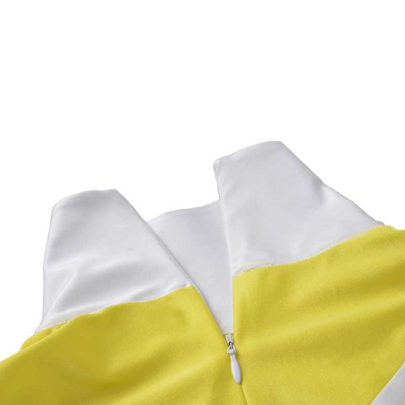 Yellow Ranger Costume Womens Mighty Morphin Power Rangers Cosplay Suit