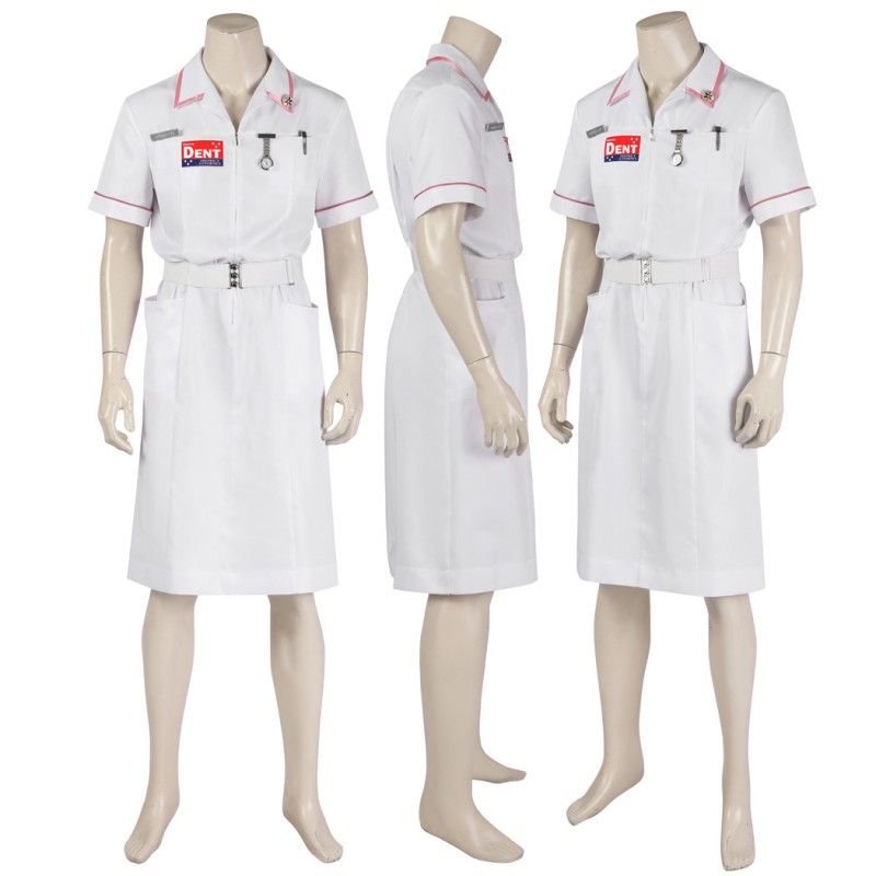 White Nurse Costumes Bat Black Knight Cosplay Suit Dress Uniform