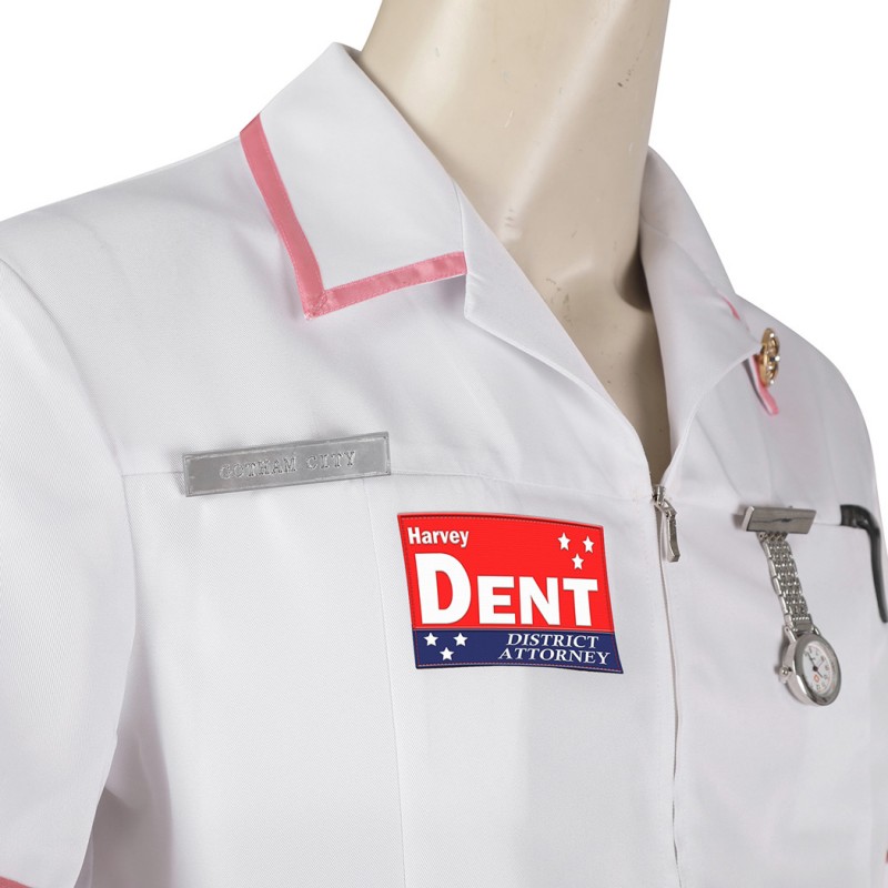 White Nurse Costumes Bat Black Knight Cosplay Suit Dress Uniform
