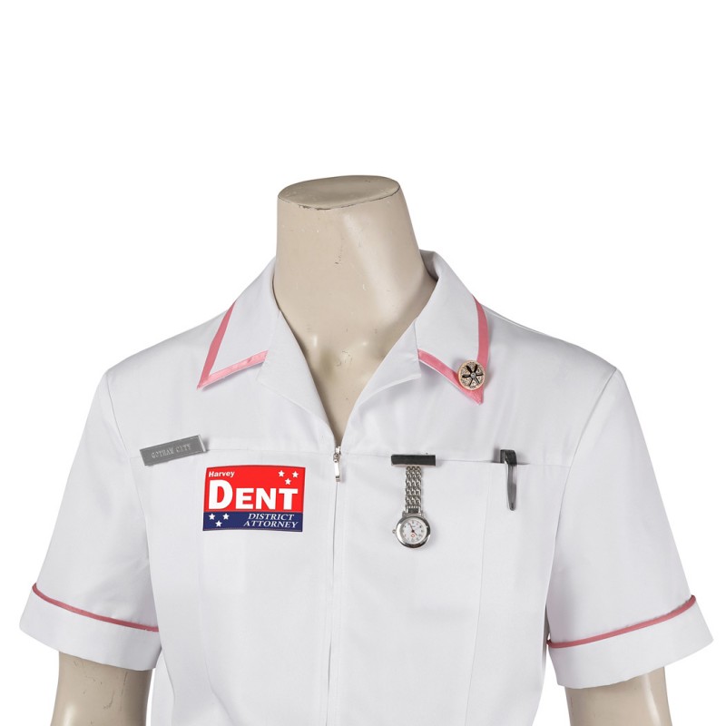 White Nurse Costumes Bat Black Knight Cosplay Suit Dress Uniform