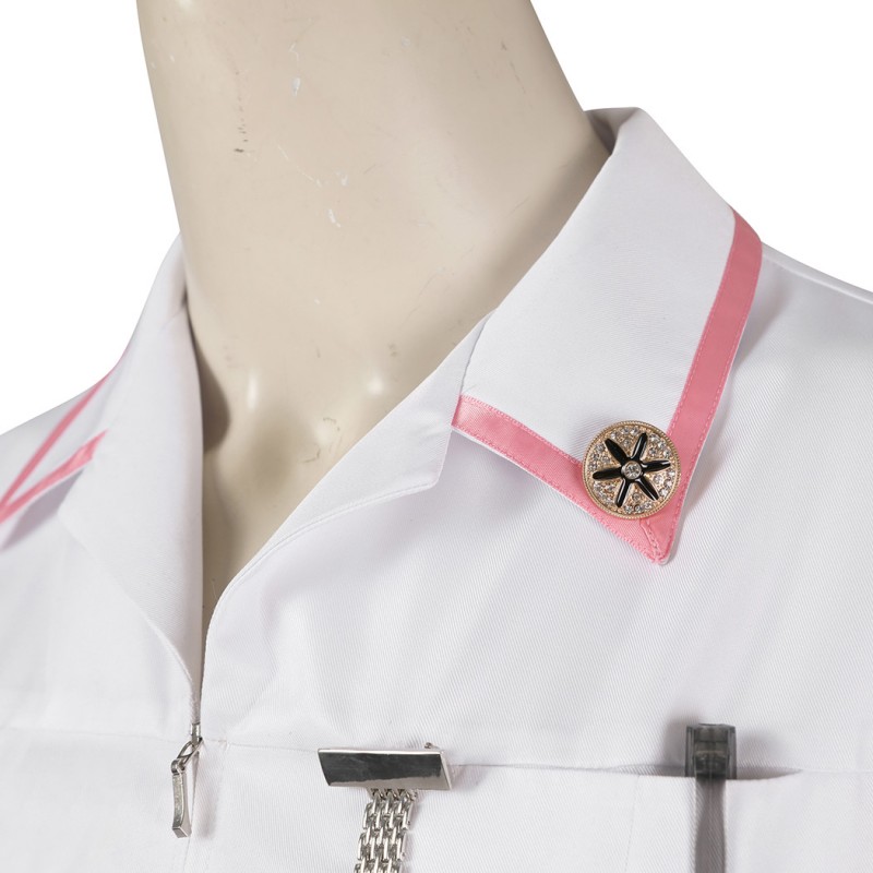 White Nurse Costumes Bat Black Knight Cosplay Suit Dress Uniform