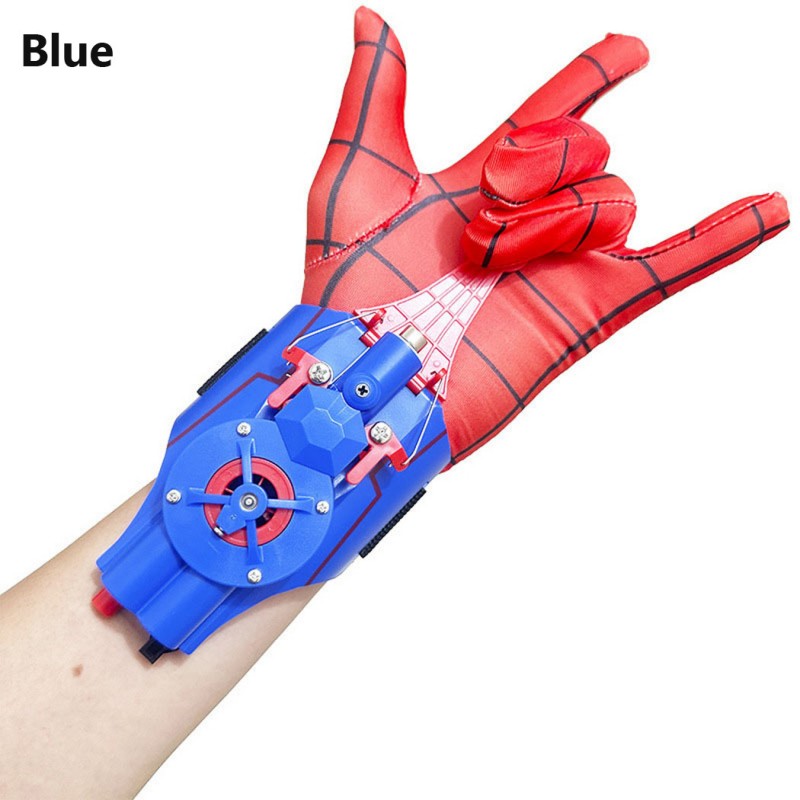 Spider-Man Launcher Toys Spider Silk Transmitter Halloween Toys with Gloves Spider Web Shooters Cosplay Launcher Bracers Accessories