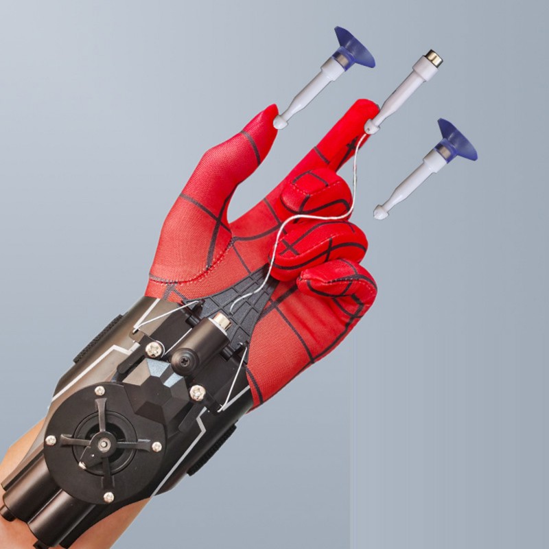 Spider-Man Launcher Toys Spider Silk Transmitter Halloween Toys with Gloves Spider Web Shooters Cosplay Launcher Bracers Accessories