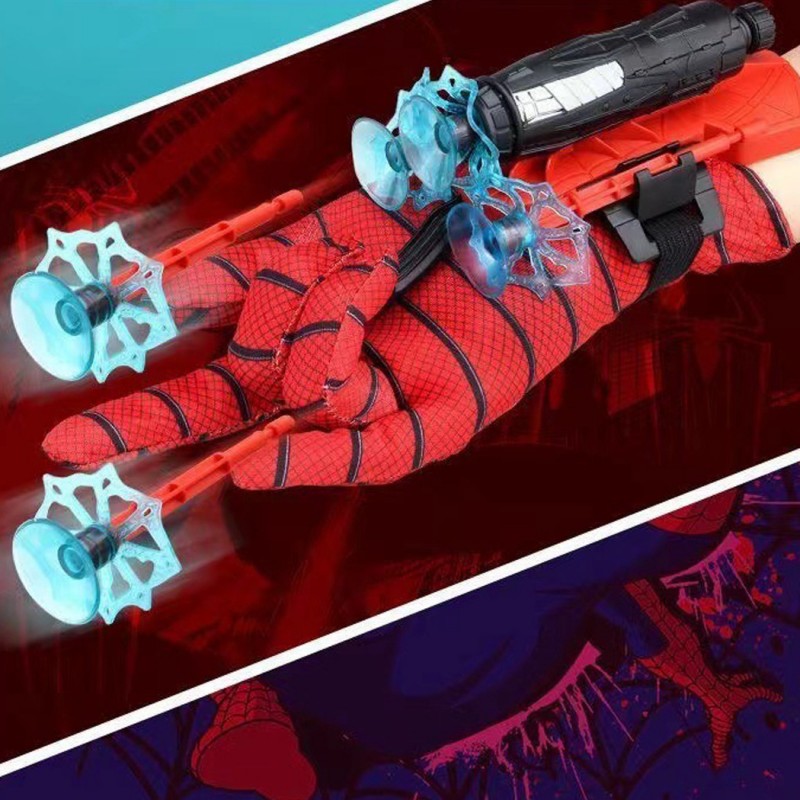 Spider Gloves Launcher Toys Spiderman Web Shooters Kids Spiderman Supplies