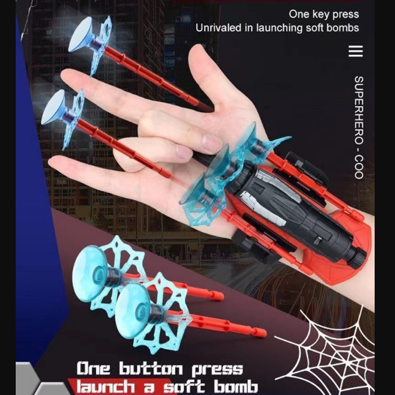 Spider Gloves Launcher Toys Spiderman Web Shooters Kids Spiderman Supplies