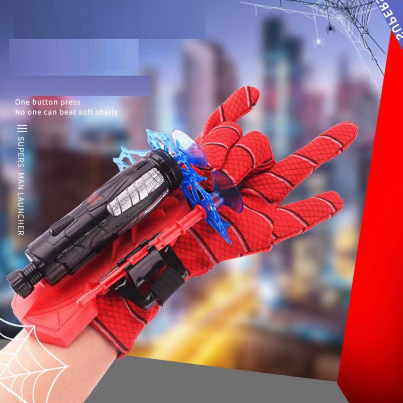 Spider Gloves Launcher Toys Spiderman Web Shooters Kids Spiderman Supplies