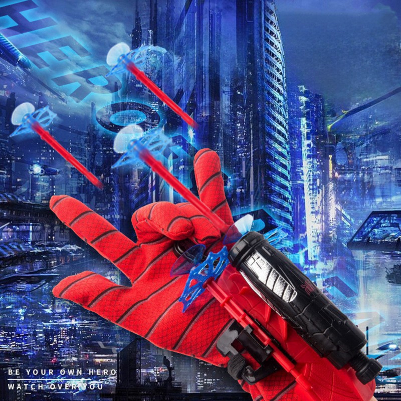 Spider Gloves Launcher Toys Spiderman Web Shooters Kids Spiderman Supplies