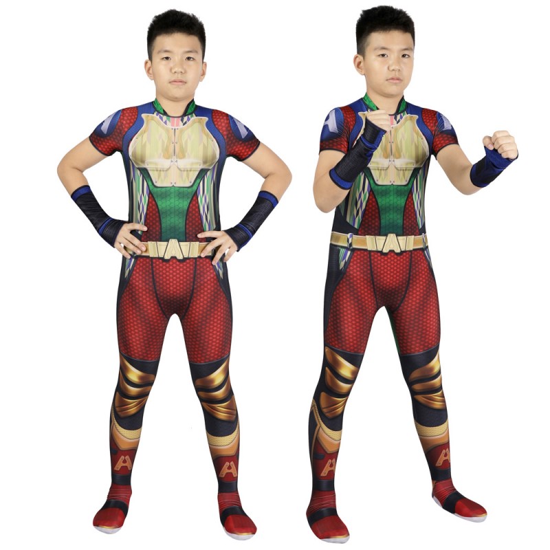 Kids A-Train Jumpsuit The Boys Season 3 Cosplay Costumes