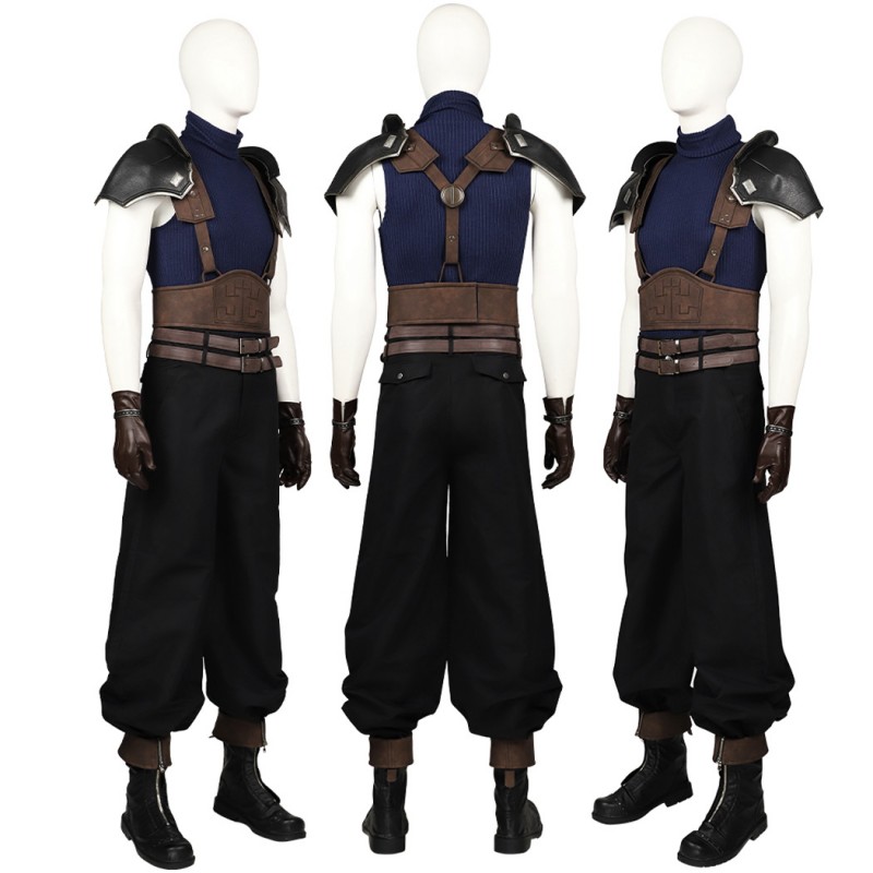 Zack Fair Costumes Final Fantasy VII Remake Cosplay Suit FF7 Halloween Outfits