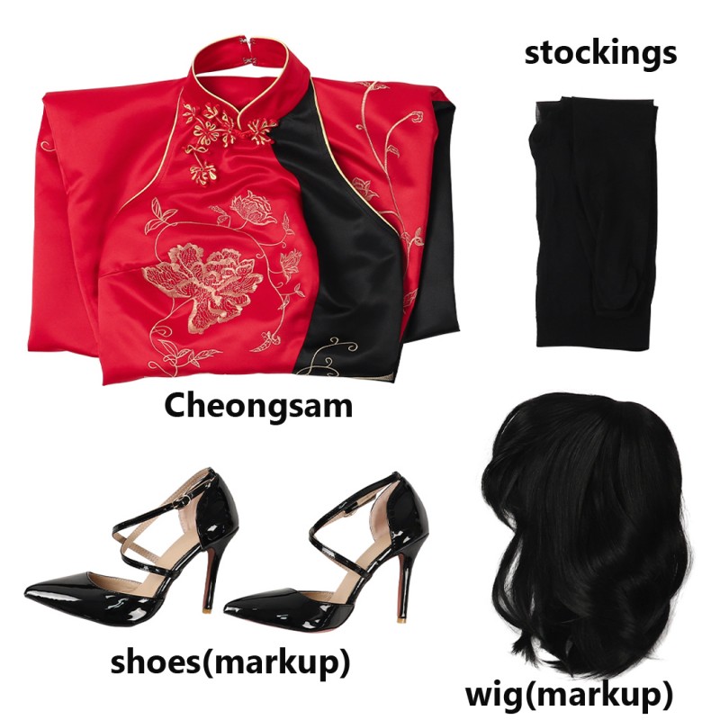 Ada Wong Cheongsam Dress Suit Resident Evil 4 Remake Cosplay Costumes