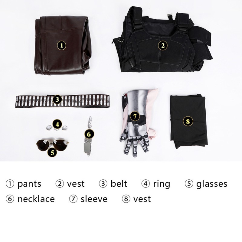 Johnny Silverhand Costumes Cyberpunk Cosplay Suit