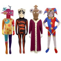 The Amazing Digital Circus Jumpsuit Cosplay Costumes Adult Kids Halloween Suit